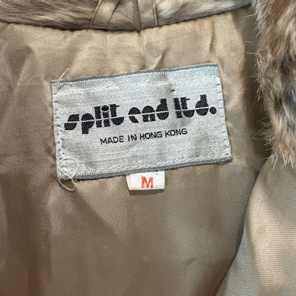 Tan Rabbit Fur Coat - Picture 3 of 7